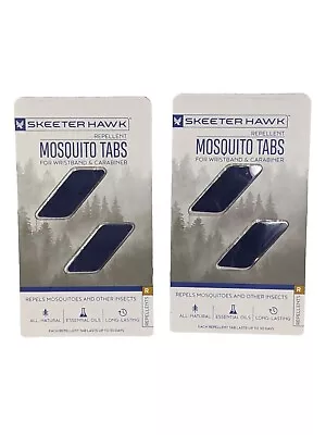Lot Of 2 Skeeter Hawk Mosquito Replacement Tabs 2 Pack Wristband/ Carabiner 12 • $10.58