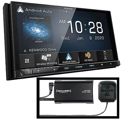 Kenwood DDX9907XR 6.8  AM FM BT DVD Car Stereo + SiriusXM SXV300v1 Satellite • $879