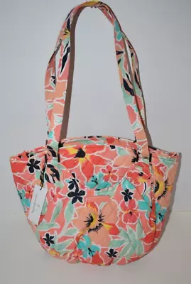 Vera Bradley Rain Forest Lily Coral Pattern Glenna Tote • $59.95