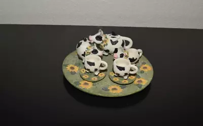 Vtg Mini Cow Tea Sets Rare And Cute!!!! • $22.99