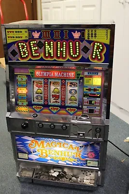 $199 • Buy Vintage Olympia Magical BENHUR Quarter 25 Cent Slot Machine Ohio PLEASE READ!!