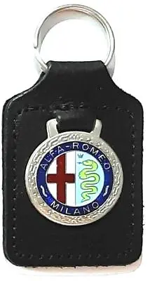 Alfa Romeo Keyring Key Ring - Badge Mounted On A Leather Fob • $16.99