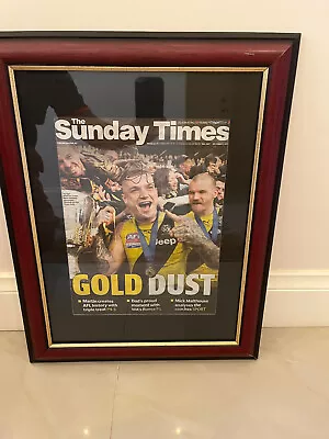 Richmond Tigers Dustin Martin Norm Smith Framed Signed Poster • $90