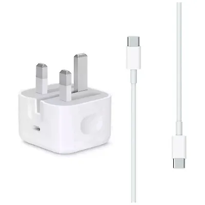 Genuine Apple Charger 20W Fast Rapid Plug USB-C To USB-C Cable For IPad Pro • £34.99