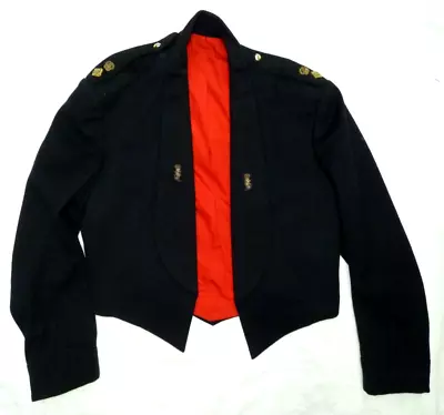 Vintage Officers Mess Dress Jacket Black /red Lining /gold Pips By Gieves Hawkes • £79.99