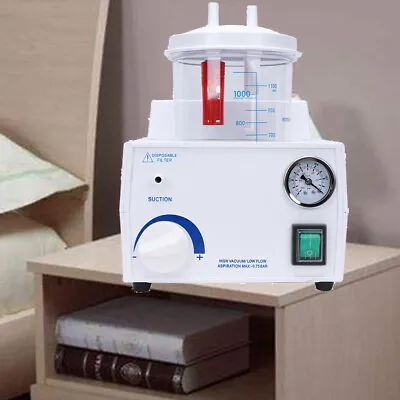 Vacuum Unit Suction Phlegm Medical Emergency Aspirator Machine Piston Pump 1L • $131.10