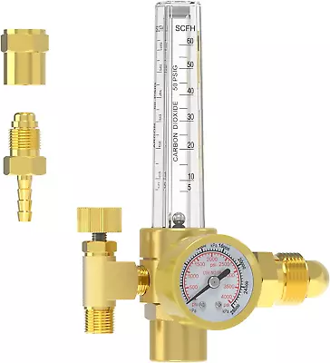 Argon/Co2 Mig Tig Flow Meter Gas Regulator Gauge Welding Weld • $31.01