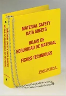 MSDS Binder 3 Inch 3 Language - English Spanish & French Canadian By Rackems • $35