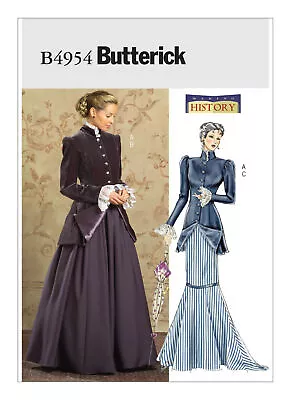 Butterick B4954 Misses'/Misses Petite Edwardian My Fair Lady Size 8 To 14 UNCUT • $6.53