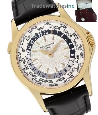 Patek Philippe World Time 5110 Mens 37mm Yellow Gold • $37400