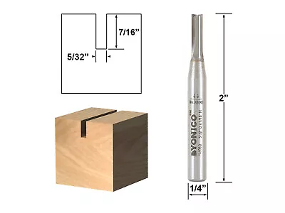 5/32  Diameter Carbide Insert Straight Router Bit 1/4  Shank Yonico 14005q • $13.95