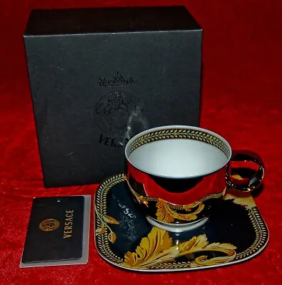 VERSACE By Rosenthal Vanity Cup-Saucer Pair MAGNIFICENT Set New In Box With COA! • $139.30
