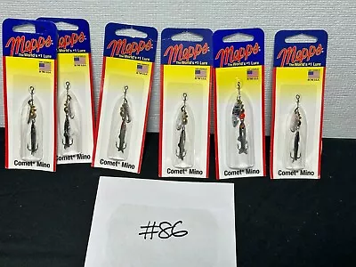 (6) Mepps Comet Mino Fishing Lures 1/9 Oz (Lot #86) • $1.25