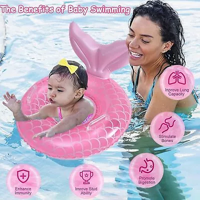 Baby Swimming Pool Float Inflatable Baby Swimming Float Swim Ring With Seat • £5.95