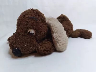 Vintage 1973 Dakin Plush Brown Puppy Dog With White Ears Nutshell Filled • $13.49