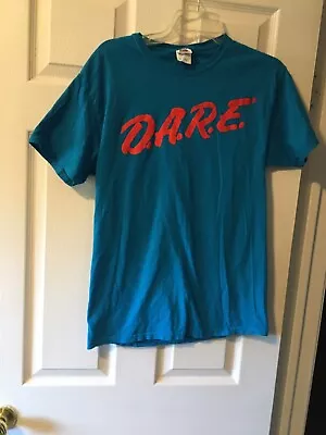 DARE D.A.R.E Drugs T Shirt Fruit Of The Loom HD Cotton - Size Medium • $5