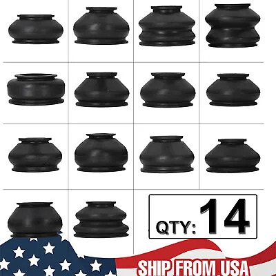 $10.39 • Buy 14* Universal Rubber Ball Joint Rubber Dust Boot Cover Track Rod End Set Kits US