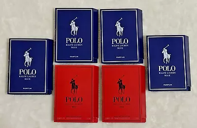 Lot Of 6 - POLO BLUE & POLO RED - Ralph Lauren - Mens Luxury Cologne Samples • $15.98