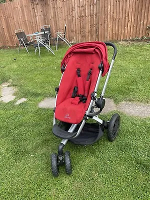 Quinny Buzz Xtra Rocking Red Travel System Single Seat Stroller • £150