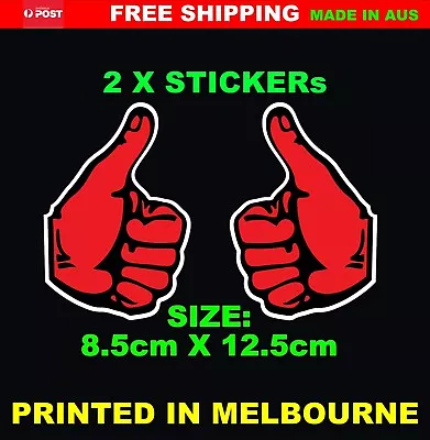  THUMBS UP Stickers RED X 2  Kenworth Mack Tow TruckUte Bar Car • $7.45