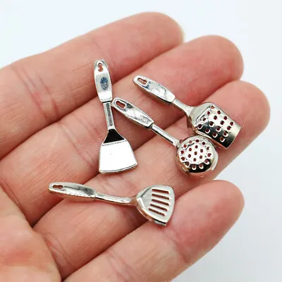 Dollhouse Minature Kitchen Utensils Cooking Tools Gas Stove Model Cutlery Spoons • $6.41