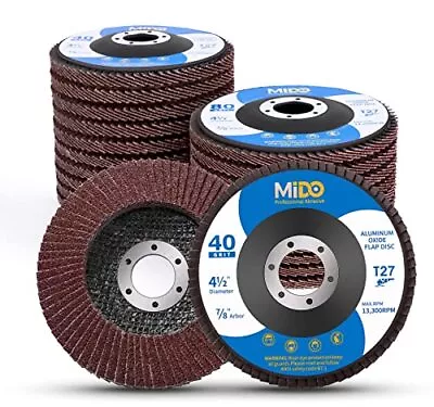 20 Pack Flap Discs 4.5 X 7/8 Grinding Wheel T27 Flapper Wheel For Die Angle NEW • $32.14