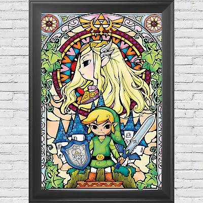 The Legend Of Zelda Wind Waker Stained Glass Poster  12 X18  Nintendo GameCube • $9.99