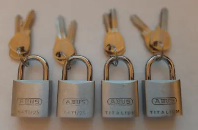 Abus 64ti/25 Padlocks. 4 New Padlocks Keyed Alike With 8 Keys Total.  • $16.99