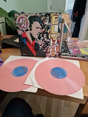 £22 • Buy ELVIS PRESLEY Elvis's 40 Greatest 1978 UK Double PINK Vinyl LP 