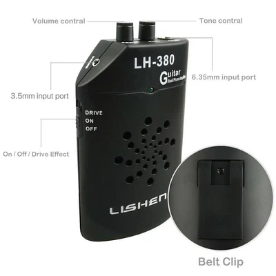 $29.18 • Buy Mini Portable 1.3W Electric Guitar Bass Practice Amp Amplifier 6.35mm Speaker