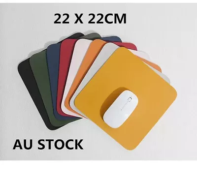 $6.99 • Buy PU Leather Gaming Mouse Pad Desk Mat Anti-slip Speed Mousepad 22x22cm Waterproof