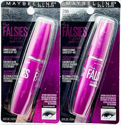 2 Pack Maybelline The Falsies Flared Washable Mascara 286 Blackest Black • $16.99