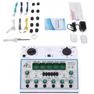 Electric Acupuncture Stimulator Machine Massager Care 6 Outputs Patch • $97.85