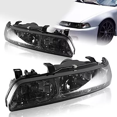 Smoke Lens Amber Reflector 2 X Headlights Lamps Fit 90-93 Acura Integra • $129.99