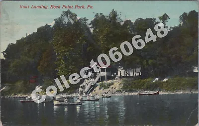 Ellwood City PA-Rock Point Park-Boat Landing-River-Lawrence County-Pennsylvania • $7.95