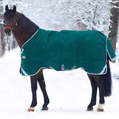 Rambo Original Lite 0g Horse Turnout Rug With Leg Arches - Green/Silver • £239.96