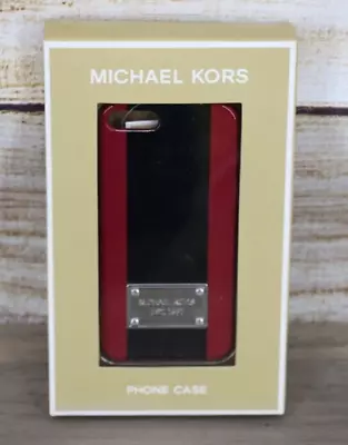 Michael Kors IPhone 5 5s Fitted Snap On Phone Case Hard Scarlet Black Silver • $1.99