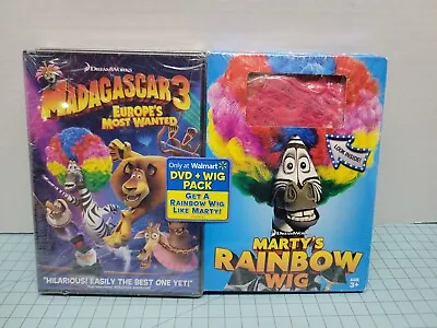 Madagascar 3: Europe's Most Wanted (DVD) + Bonus Marty's Rainbow Wig  • $9.99
