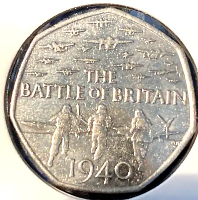 UK 2013 Battle Of Britain 50 Pence Coin QE-II In Excellent Fine Cond • £1.50