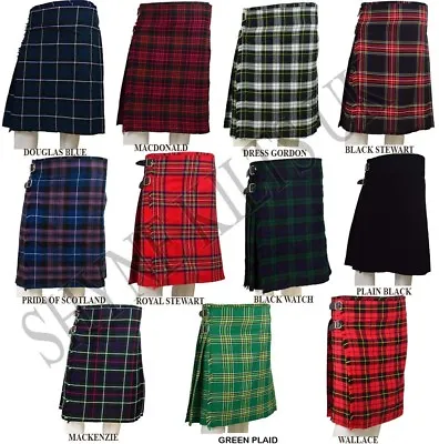 8 Yard Kilts Scottish Mens Kilts 16oz Casual Kilt Various Sizes And Tartans • £27.99