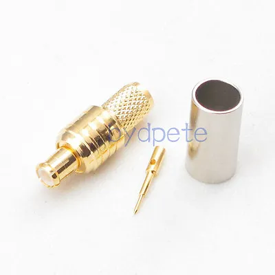 MCX Male Plug Straight Connector Coaxial Crimp For H155 RG58 RG142 LMR195 Cable  • $1.50