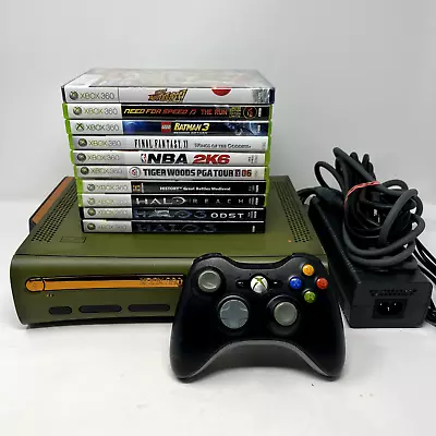 Halo 3 Limited Edition Green Xbox 360 20GB Console Bundle TESTED & WORKING! • $179.99