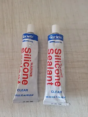 2 X Tubes Star Brite Marine Silicone Sealant Clear OEM New Factory Boat Parts • $11.99