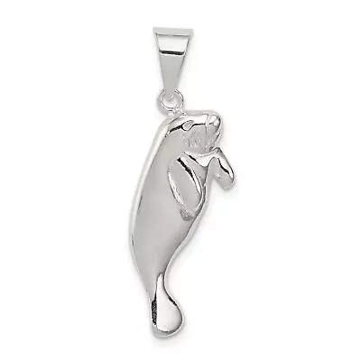 Sterling Silver Manatee Charm Pendant Sea Life Jewelry 31mm X 15mm • $20.90