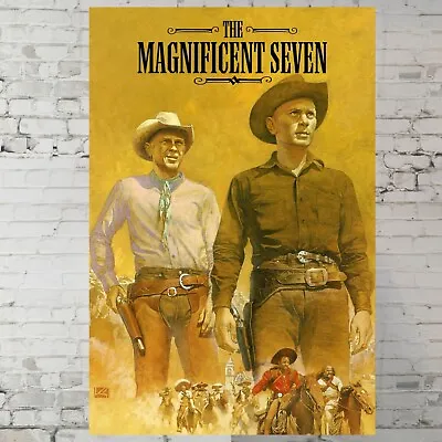 The Magnificent Seven Movie Poster Steve McQueen Retro Movie 11x17  Wall Art • $14.90