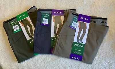 NEW! Orvis Men's Trek Pants: Water Resistant Stretch Fabric :  FREE SHIPPING! • $34.99