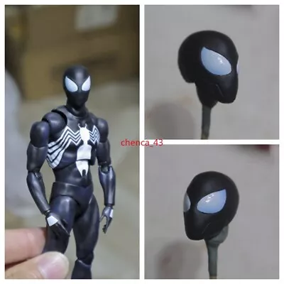 1/12 Painted Symbiot Venom Spider-man Black Head Carved For 6'' Action Figures • $49.56