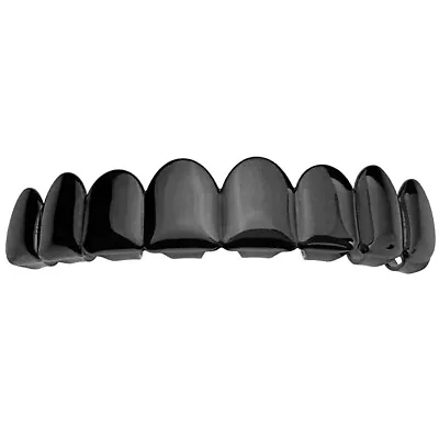 Best Grillz Black Eight Top Teeth Plain 8 Tooth Hip Hop Mouth Grills • $15.95