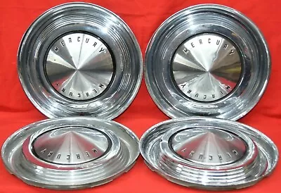 1962 1963 Mercury Meteor Comet Monterey Hubcaps Wheel Cover Colony Park Set Of 4 • $122.50