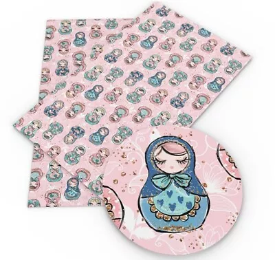  Matryoshka Nesting Doll FAUX LEATHER SHEET 8  X 12  WHOLESALE Russian 1078618 • $2.50